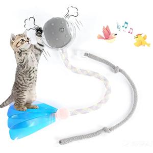 2 x Interactive Cat Toys Ball for Indoor Cats,[2025 Newly Upgraded] Agile Moving Cat Ball with Elastic Mesh Tail,Automatic Kitten Toys for Bored Indoor Adult Cats,Motion Activated (Grey)