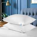 Luxury Canadian White Goose Down Pillow Standard Size Set of 2, 750+ Fill Power, 800 TC Cotton Shell, Soft Down Pillows for Sleeping, Hotel Collection Pillow for Neck Pain Relief (2 Pack, 20"x26")