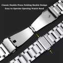 Stainless Steel Watch Band Quick Release Premium Brushed Matte Metal Watch Strap Bracelet 16mm 18mm 20mm 22mm 24mm Universal Stainless Steel Smartwatch Replacement Band Strap Men Women