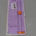 Firbon Purple A5 Paper Cutter, Straight Small Paper Trimmer with Side Ruler for Scrapbooking Craft, Paper, Coupon, Label, Cardstock
