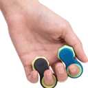 Yogi Fidget Toy  Silent Sensory Spinner for Adults & Kids  Stress Relief Fidgets for ADHD, Anxiety  Fidget Toys for Adults  Includes 5 Finger-Fit Rings  Work, School & Travel  2-Pack