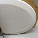 Mayfair Cassel Slow Close Toilet Seat, Easy Clean, Non Slip Premium Wood Seat, Easy Install, Made in USA, Round, White