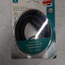 Power Gear Coiled Telephone Cord, 4 Feet Coiled, 25 Feet Uncoiled, Phone Cord works with All Corded Landline Phones, For Use in Home or Office, Black, 76139