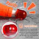 4-Pack LED Traffic Cone Lights - Emergency Flashing Warning Light for Collapsible Cones, 360-Degree LED Barricade Lights for Traffic Safety and Emergencies