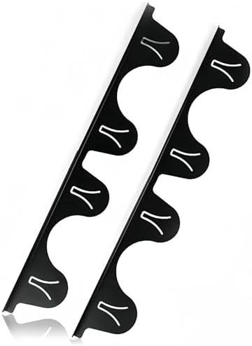 2 Pack Black Stainless Steel Stove Counter Gap Cover, Heat Resistant Stove Gap Guard & Filler, Adjustable Range Trim Kit from 13.7" to 27.3", Easy Clean for Kitchen Counter Stove Gap Sealing