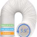 Jin&Bao Air Conditioner Vent Hose, Portable Exhaust Duct with 5.9 (6) Diameter, Counterclockwise Rotation, Length up to 78 Inches, Universal Replacement AC Hoses