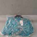 J Kara Women's Long 3/4 Sleeve V-Neck Beaded Faux Wrap Dress (8 Petite, Aqua Multi) Size 8
