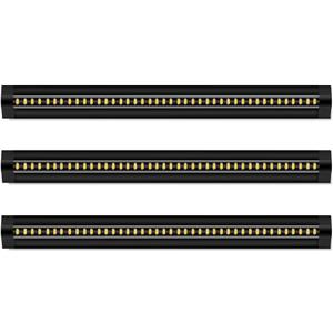 inShareplus 3 Pack 13 inch LED Under Cabinet Lighting, Dimmable, Natural White 4500K, CRI90+, 450Lumens, DC 12V Ultra Thin Under Counter Kitchen Lighting for Kitchen, Shelf, Cupboard, Black