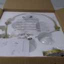 Semi Flush Mount Ceiling Light - Gold Ceiling Light Fixture Mid Century Chandelier with 6 Frosted Glass Lampshade Modern Globe Ceiling Lamp for Hallway Kitchen Bedroom