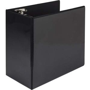 Samsill Titan Extra Large 6 Inch 3 Ring View Binder - Non-Stick Customizable Clear View Cover - Locking D-Ring - Holds Over 1250 Sheets - Black
