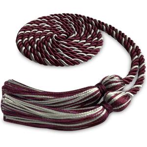 Endea Graduation Single Honor Cord Two-Color (Maroon/Silver)