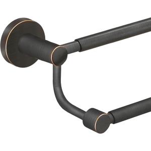 BESy Adjustable 16-26Inches Double Bath Towel Bar for Bathroom SUS304 Stainless Steel Towel Holder, Hotel Style Wall Mount with Screws Hand Towel Bar Towel Rack Rod Hanger, Oil Rubbed Bronze