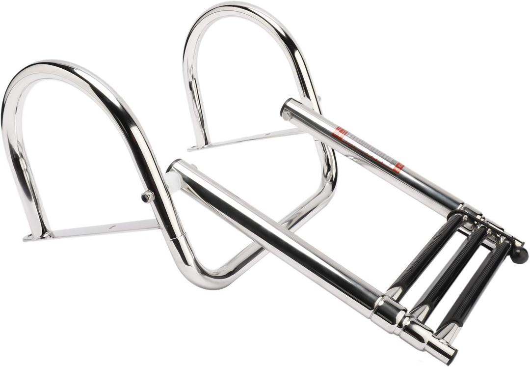 3 Step Pontoon Boat Ladder Stainless Steel Telescoping Inboard Ladder Dock Ladder