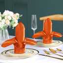 VACVELT 50 Pack Burnt Orange Satin Napkins - 17x17 Inch Square Dinner Napkins for Wedding, Graduation, Restaurant