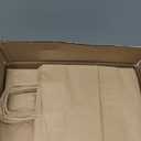 Qutuus Medium Gift Bags with Handles 8x4.5x10 Inch 100 pcs Brown Gift Bags Bulk, Kraft Paper Bags, Brown Paper Bags for Shopping, Wedding, Retail, Party Favor, Small Business