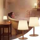 EZVALO Spa-Like Shower Lamp IP65 Waterproof Bathroom Lamp, 4500mAh Rechargeable Cordless Mood Light, 3 Color Temps for Relaxing Bathroom & Bathtub Experience (2 Pack)