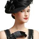 Fascinator Feather Tea Party Pillbox Derby Hat Cocktail Wedding Bridal Fascinators Headband for Women