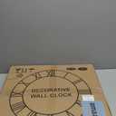 1st owned Wall Clocks for Living Room Decor,24" Vintage,Round Silent Non Ticking,Black Metal,Modern Wood Clocks for Home Bedroom,Kitchen,Garden,Office,Cafe,Modern Wall Decoration -Roman Numerals (Blue)