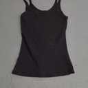 Artfish Women's Sleeveless Tank Top Form Fitting Scoop Neck Ribbed Knit Basic Cami Shirts (02# Full Length Charcoal Grey) Small