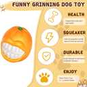 Indestructible Dog Squeaky Ball - Tough Chew Toy for Aggressive Chewers, Medium/Large Dogs Fetch Toy for Indoor, Outdoor & Water Play - Orange (black)