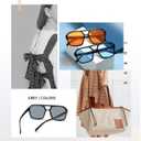Retro 70s Square Aviator Sunglasses Women Men Vintage Rectangle Sunglasses Flat Frame Trendy Shades