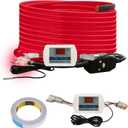 OEBLD Heat Tape for Water Pipes 30FT, Replaceable Smart Thermostat for Pipe Freeze Protection, Self-Regulating Roof Deicing Cable for Metal and Plastic Home Pipes, 110-120V