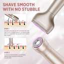 Orchrose Electric Razor for Women 2-in-1: Painless Rechargeable Shaver for Face Legs Underarms and Bikini Area Travel Lock