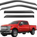 Window Visors Rain Guards for 2017-2026 Ford F250-F550 Super Duty SuperCrew, Out-Channel Window Vent Wind Deflectors Visors Shades for 17-26 F-250 F-350 F-450 F-550 SD Crew Cab, for Full-Size Cabs