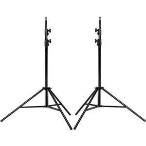 NEEWER PRO 9feet/260cm Spring Loaded Heavy Duty Photography Photo Studio Light Stands with 1/4" Screw & 5/8 Stud for Video, Portrait and Photography Lighting (2 Packs)