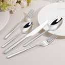 40 Piece Heavy Silverware Set for 8, 18/10 Stainless Steel Flatware, Cutlery Set Morror Polished, Dishwasher Safe for Home, Restaurant, Wedding, Party