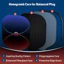 niupipo Pickleball Paddles Set of 2/4/1, USAPA Approved Graphite Carbon Fiber Pickleball Rackets, Polypropylene Honeycomb Core, Cushion 4.72In Grip, Bag/Cover, Pickle Ball Paddle Set for Men Women (Black & Blue)