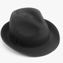 Summer Straw Fedora Hat for Women Men Travel Panama Hat with Wide Brim Roll Up Sun Hat for Beach Outdoor UPF 50+
M