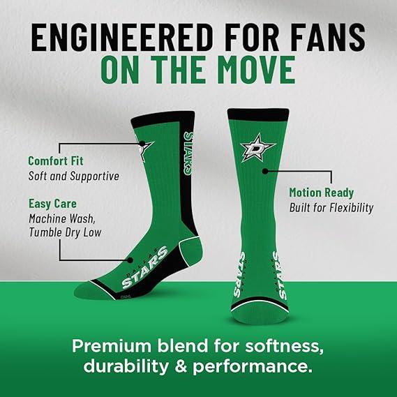 For Bare Feet NHL Unisex Kids Nhl Mvp Crew Sock Youth (One Size, Team Color)