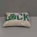 Beeveer 1 Pcs St. Patrick's Day Pillow Wool Valentine's Day Clover 8 x 12 Inch Double Sided Pillow Luck Shamrock Love Hearts Embroidery St Patricks Gift for Home Bedroom Sofa Festivals Decor