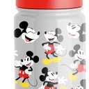 Simple Modern Kids Summit Water Bottle with Straw Lid | Disney Mickey Mouse 14oz Stainless Steel Cup Insulated Tumbler for Boys, Girls, School | Mickey Mouse Gray