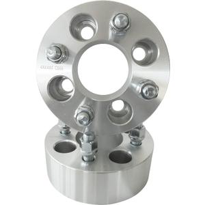 2pc Golf Cart Wheel Spacers 4" (2 inch per Side) 4x4 to 4x4 - Fits EZ GO EZGO Club Car Golf Cart (2 QTY Silver)