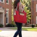 Medium Canvas Tote Bag with Zipper & Multi-Pocket, Heavy Duty Reusable Canvas Purse for Women Men Work Handbag