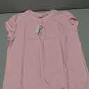 PATPAT Girls Pleated Short Sleeve T Shirt Size 15-16 Years Crewneck Pain Summer Shirts Tween Girl Casual Fashion Preppy Tops Tees Pale pink