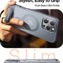 TORRAS for iPhone 16 Pro Max Case Translucent Natural Titanium Gray | Strong Magnetic & Seamless Stand, Fit for MagSafe, Military-Grade Drop Protection, Sturdy Adjustable Kickstand, Slim Matte Finish