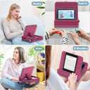 KDD Tablet Pillow Stand with Storage, Foldable iPad Holder for Lap, Desk and Bed, Angle Adjustable Soft Pad Dock with Stylus Mount Compatible with iPad Pro, Air, mini, Book, Phone and Tablet (4-13")
