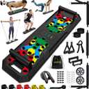 LALAHIGH Home Gym Kit, All-in-One Fitness Equipment with Push-Up Board, Resistance Bands with Bar, Pilates Bar, Pulley and Multi-Functional Training Board for Exercise Strength Training.