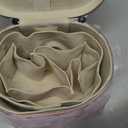 Cosmetic Case, Leather Makeup Bag, Portable Handheld Makeup Case, Detachable Compartments