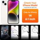 ImpactStrong Magnetic Guard Designed for iPhone 14 Case [Camera Protection] [Military Grade Drop Tested] [Compatible with MagSafe] Slim Translucent Matte Phone Case (6.1") - Navy Blue