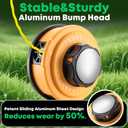 Upgraded Weed Eater Head with Steel Knob,Easy Feed Trimmer Head Weed Wacker Head for Echo,Stihl,Dewalt,String Trimmer Replacement Head with 12ft 095" Trimmer Line,11 Adapts,Simple Tap& Go (Orange)