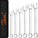 HORUSDY Large Wrench Set with Rolling Pouch | Metric | 6-Piece | 23mm, 24mm, 26mm, 27mm, 30mm, 32mm | 12 Point | Chrome Vanadium Steel