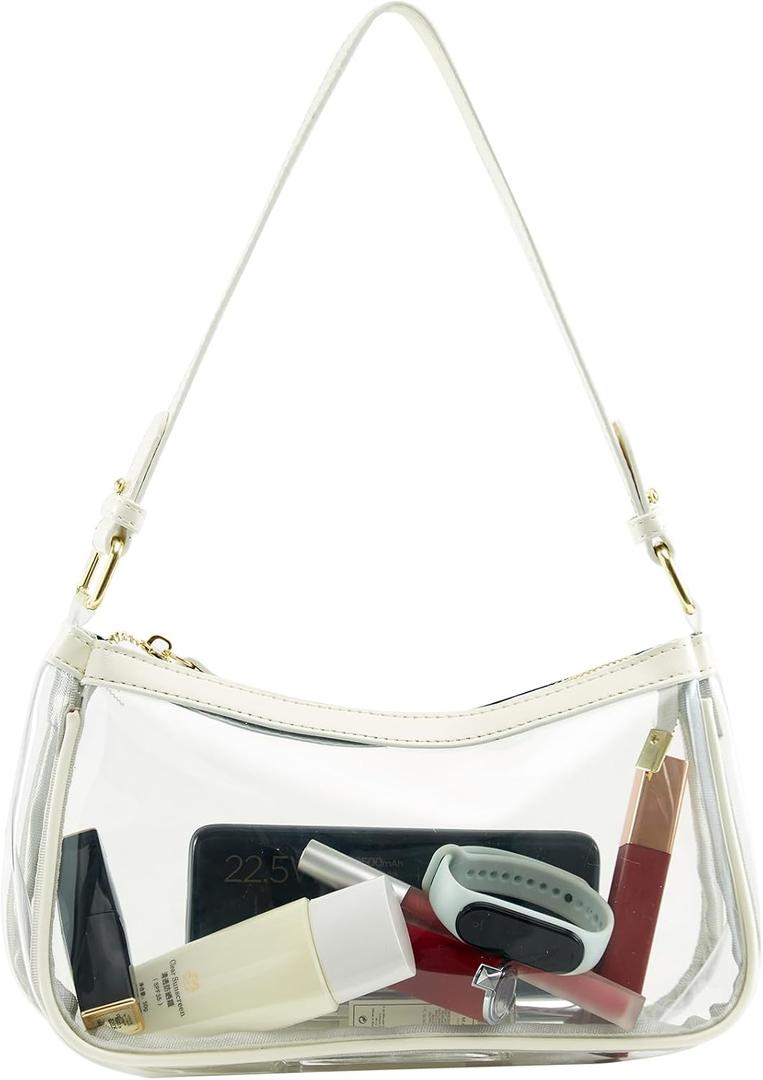 Crescent Shoulder Bag for Women Trendy Tote Handbag Purse Vegan Leather Clutch Handbag with 2 Removable Straps