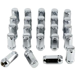 M14x2.0 Lug Nuts for Ford F150 2004-2014,Wheel Accessories Parts Set of 24 OEM 14mmx2.0 Chrome One-Piece Lug Nuts, Compatible with 2003-2014 Expedition, 2009-2014 Lobo, 2003-2014 Navigator