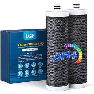 LCF Replacement Filter, Compatible with LCF-CF-01-ALK, Waterdrop Filter Replacement for WD-CTF-04 System, Replaces WD-CFF-02, 6+1-Stage, Enhanced, 16,000 Gallons, 2-Pack