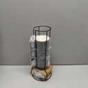 Coffee Mug Set of 4-11.5 Oz Porcelain Stackable Coffee Mugs with Saucers, Spoons & Metal Stand - Ceramic Tea Cups with Rack - Dishwasher & Microwave Safe