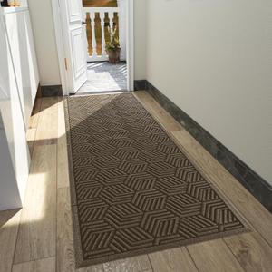 Yimobra Front Entrance Door Mat, All-Season Heavy Duty Outdoor Indoor Entryway Floor Mat, Sturdy Natural Rubber, Non Slip, Resist Dirt, Water Absorption, Easy Clean, 72x24 Inch, Beige Brown